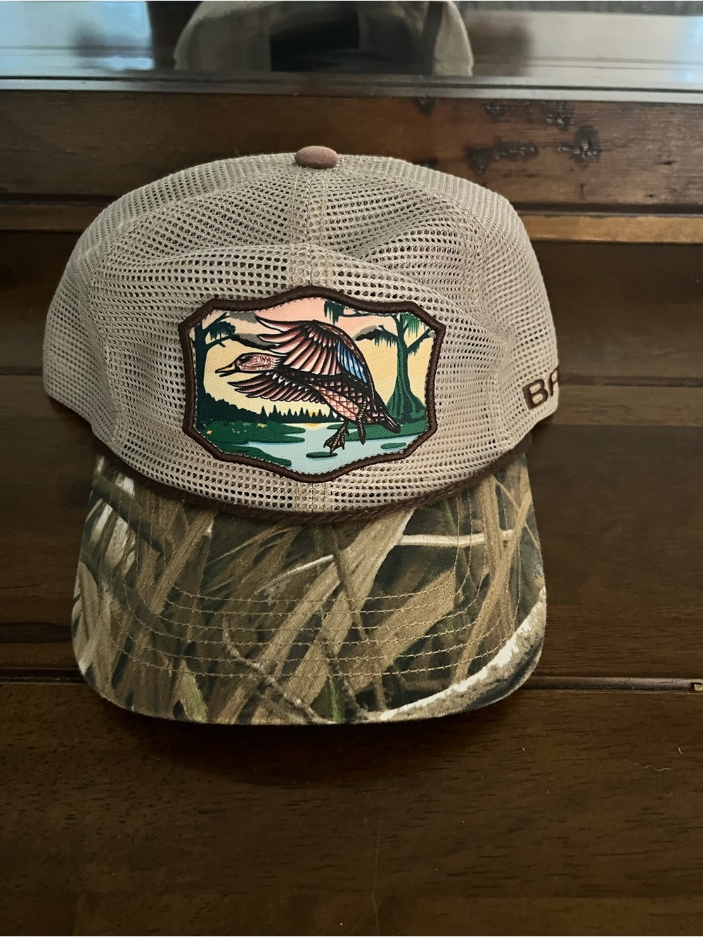 Bajio Neutral Tan Mesh Duck Patch Camouflage Bill Trucker Hat